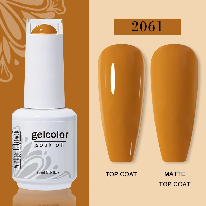 Arte Clavo 15ml Gel Nail Polish – 72 Color Soak-Off UV LED Varnish for Nail Art - Image 96