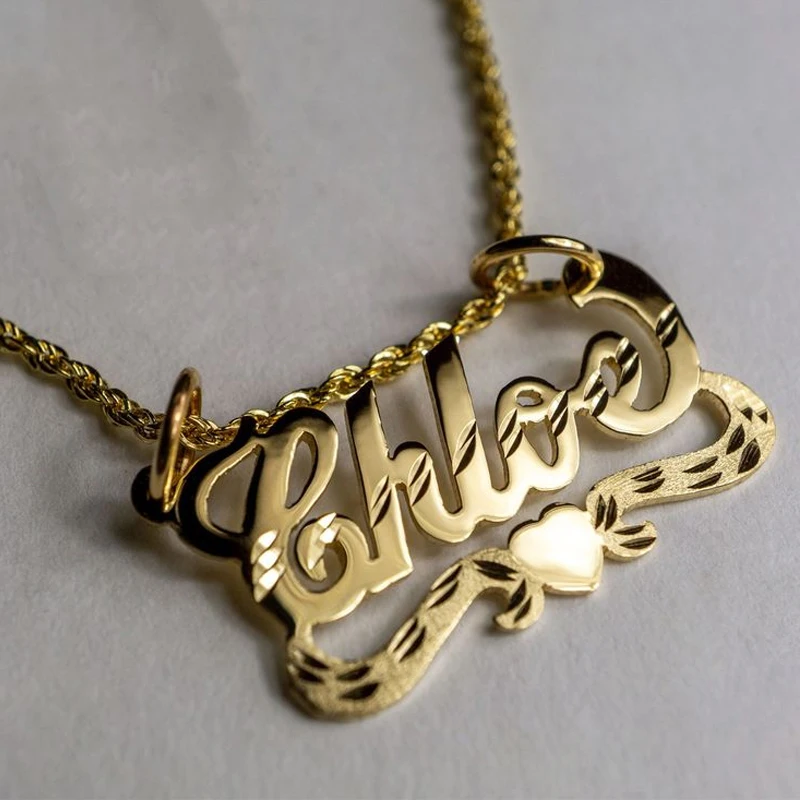 Personalized 18K Gold-Plated Name Necklace – Custom Pendant for Women - Image 4