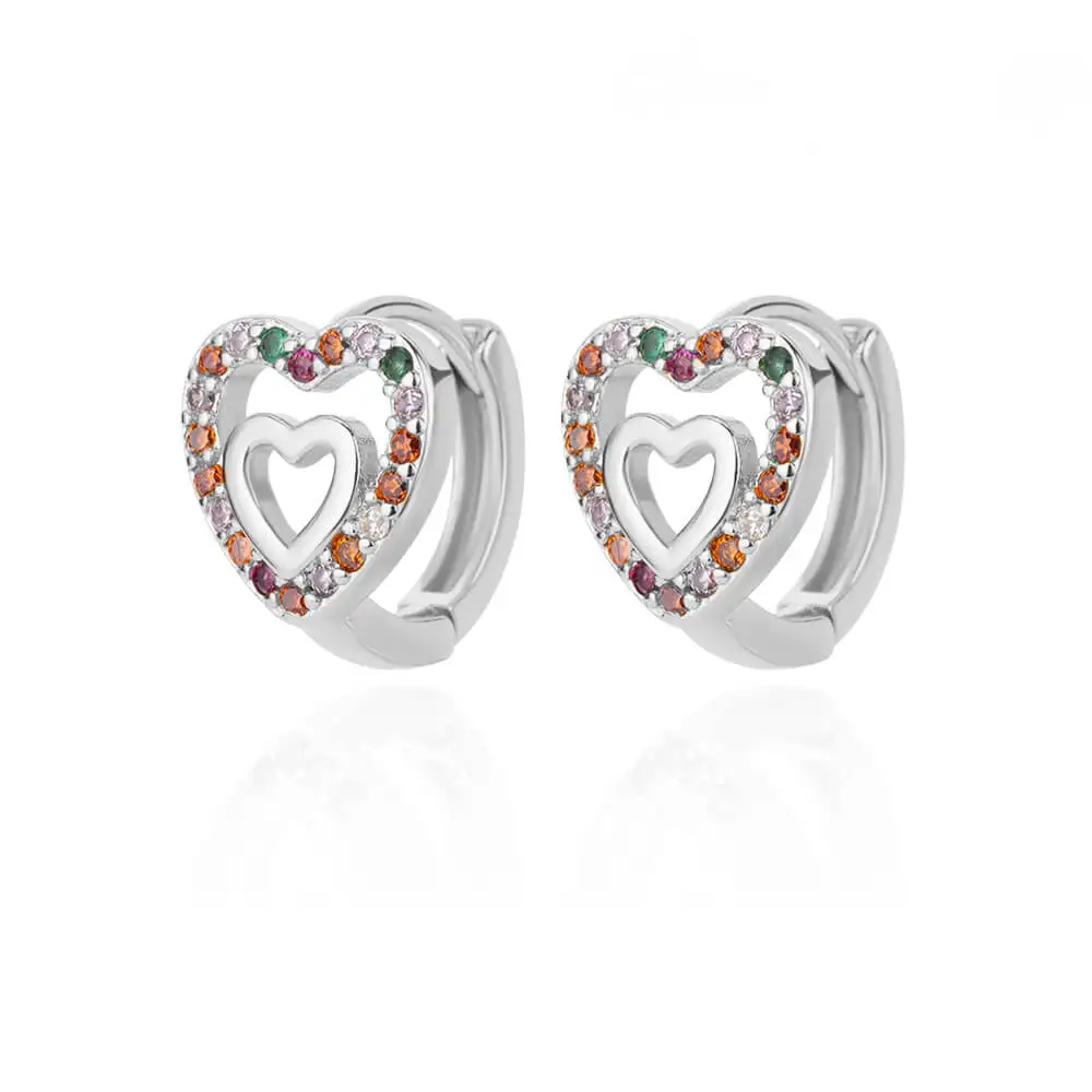 2024 Trending Zircon Colored Flower Hoop Earrings Stainless Steel Luxury Jewelry for Women - Image 12