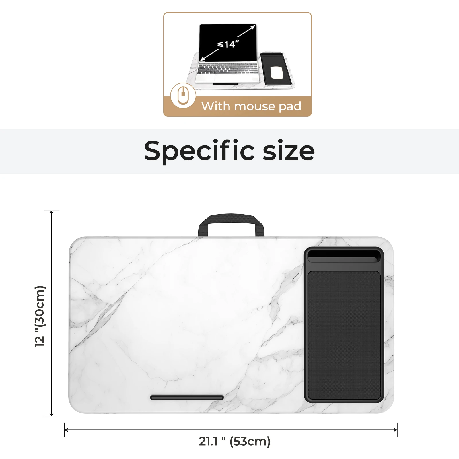 Lap Desk Home Office Pro Mouse Pad and Phone Holder 21.1x12inch Anti-Slip Strip PORTABLE LIGHTWEIGHT for Bed Sofa Couch Travel - Image 11