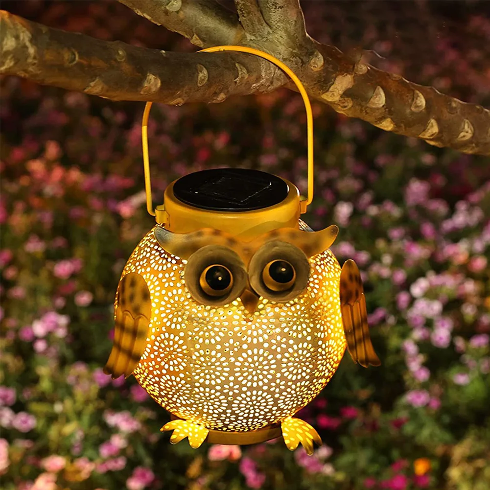 Iron Art Solar Hanging Lanterns – IP44 Waterproof, 600mAh Landscape Light for Balcony & Pathway - Image 4