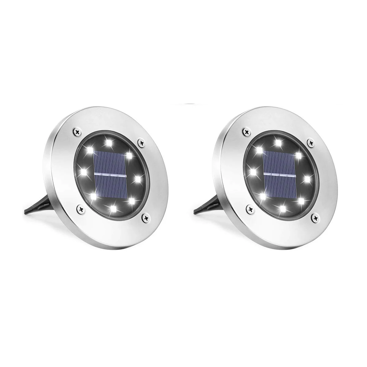 2–16 Pack Solar Ground Lights – 8 LED Waterproof Pathway Lighting for Garden - Image 13
