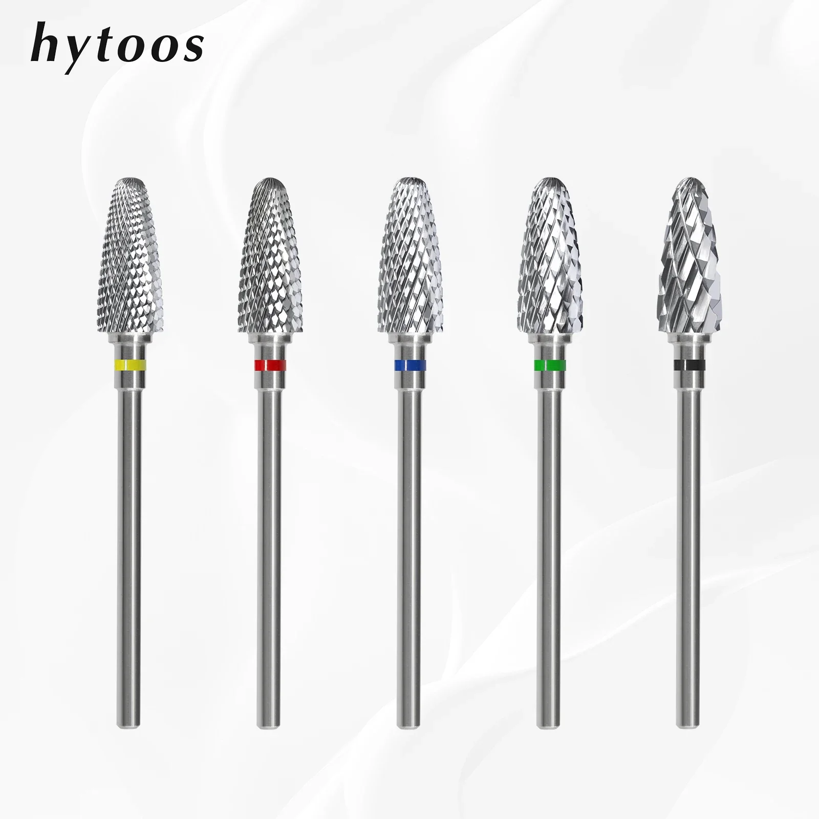 HYTOOS Bullet Carbide Nail Drill Bit – Professional Rotary Flame, Acrylic & Gel Remover