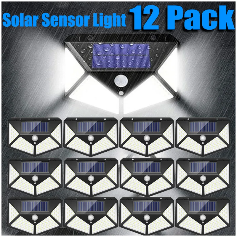 Upgraded Solar Street Light – PIR Motion Sensor Outdoor Lamp for Garden & Courtyard