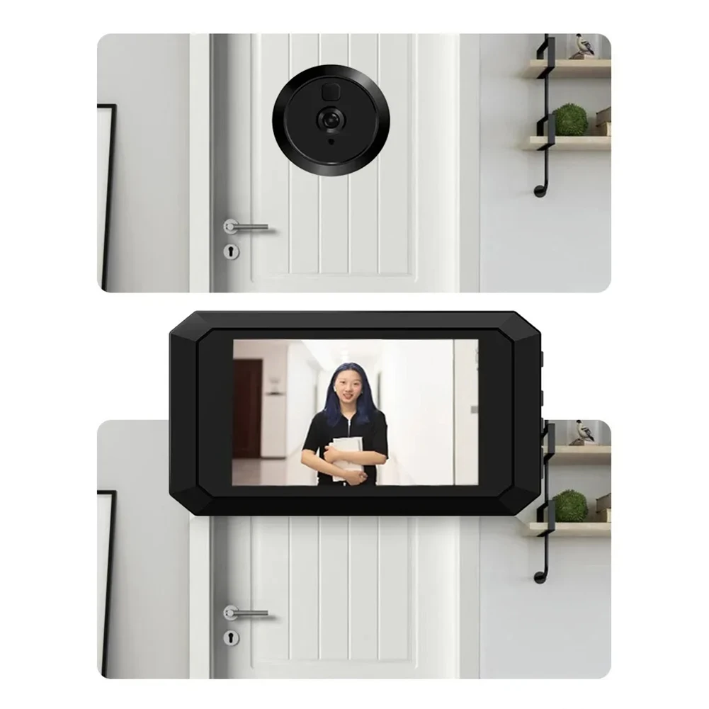 Digital Door Viewer with Night Vision & 3.97″ LCD – 1080P Electronic Peephole