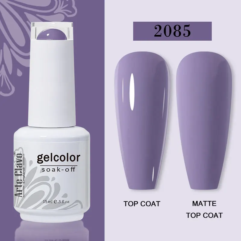 Arte Clavo 15ml Gel Nail Polish – 72 Color Soak-Off UV LED Varnish for Nail Art - Image 112
