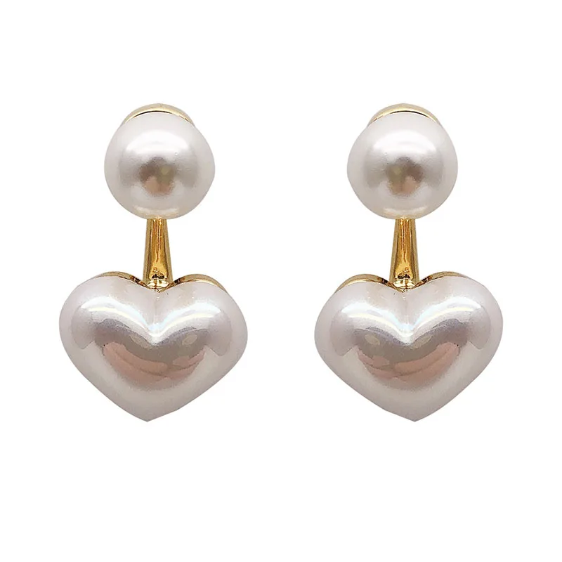 Elegant Pearl Heart Stud Earrings for Women – Ideal Valentine’s Day Gift - Image 13