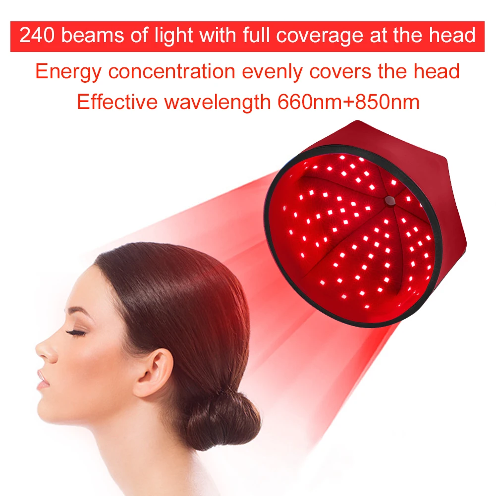 Red Light Hair Growth Cap – Rechargeable Therapy Beanie for Scalp Regrowth - Image 5