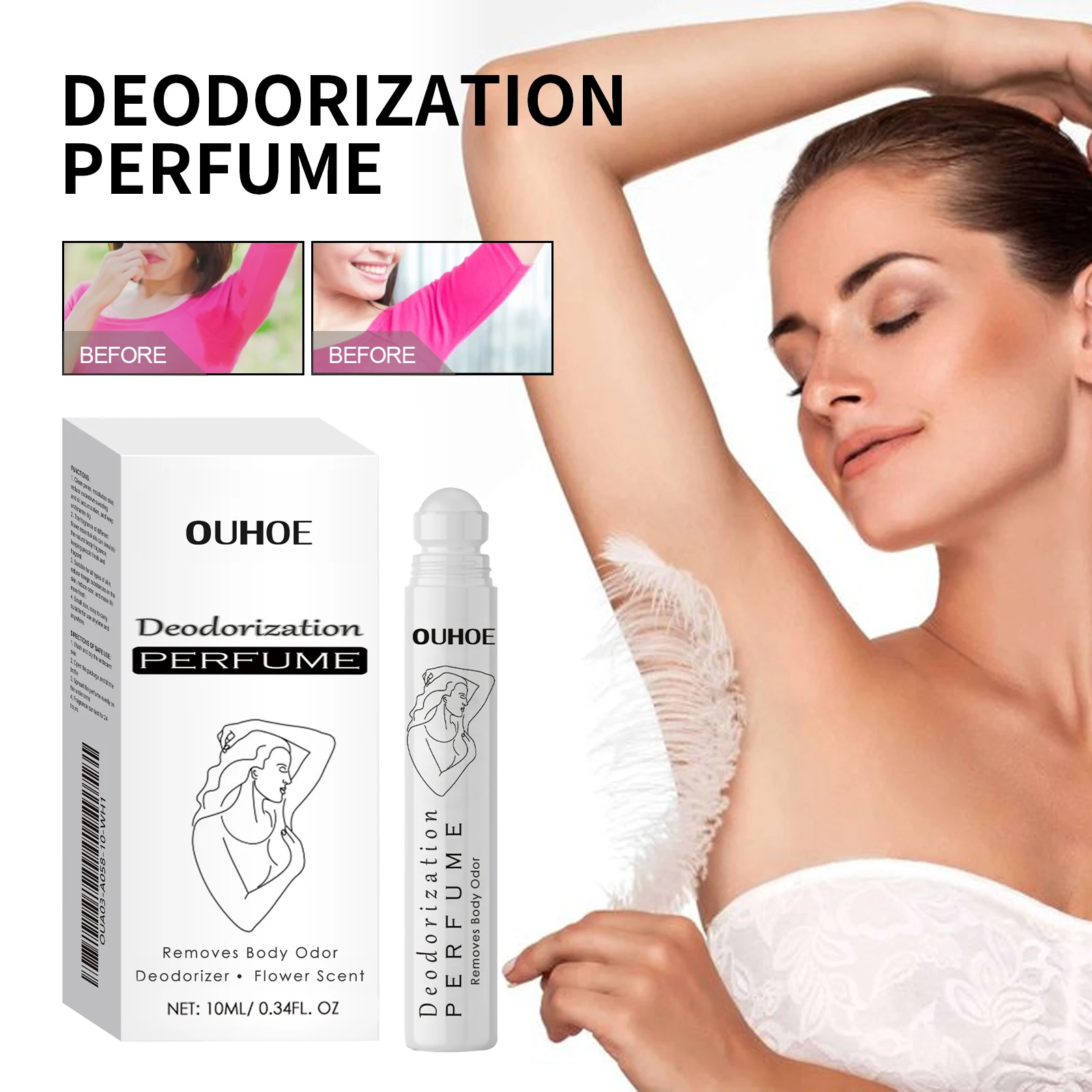 10ml Roller Perfume – Antiperspirant Underarm Deodorant for Travel & Summer