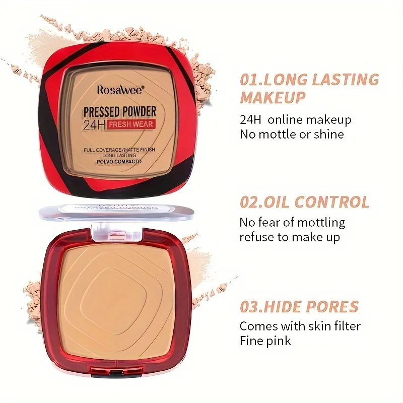 Matte Full-Coverage Pressed Powder Foundation – 24H Oil‑Control Finish - Image 5