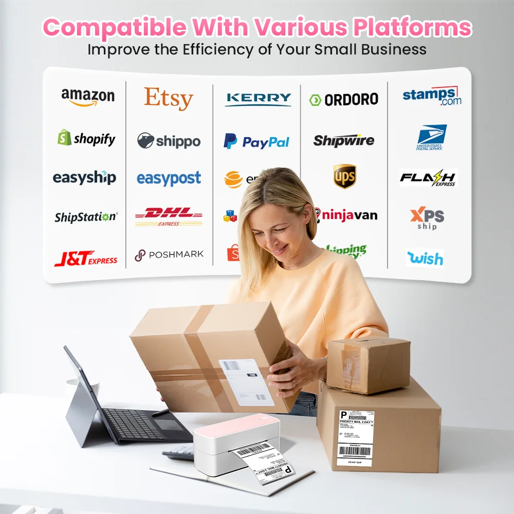 Phomemo 241 Bluetooth Thermal Label Printer Wireless Small Shipping Label Printer 4X6 Compatible with iPhone Android Mac Window - Image 4