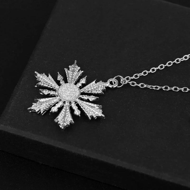 Once Upon A Time Snowflake Pendant Necklace – Elsa-Inspired Crystal Jewelry - Image 4