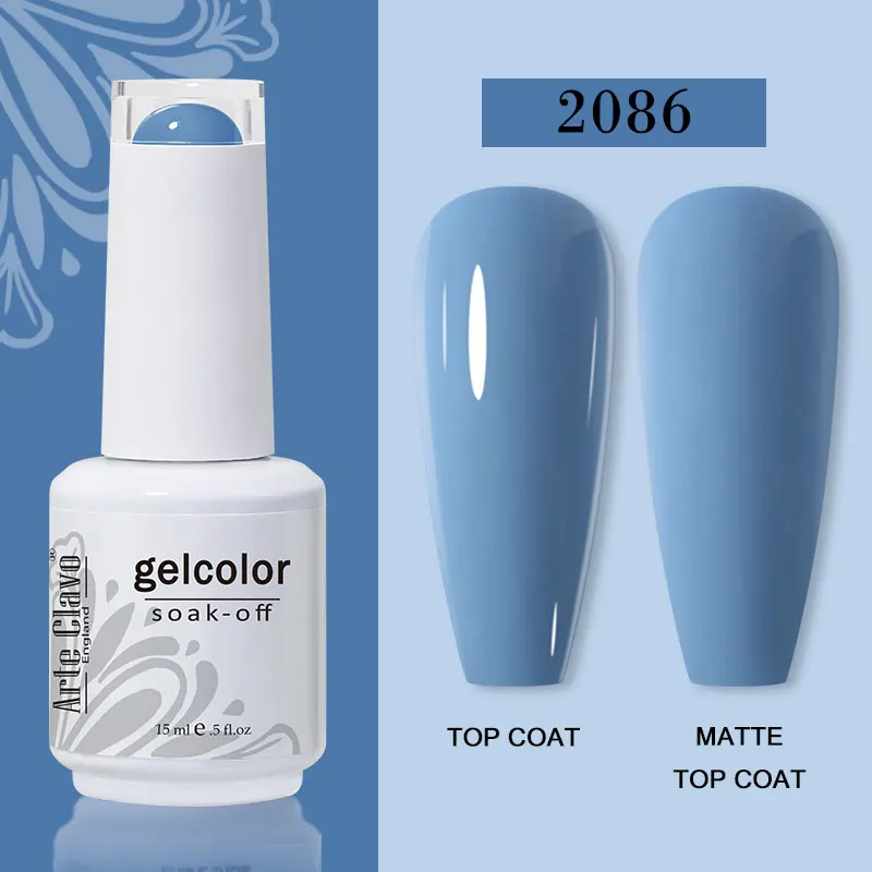 Arte Clavo 15ml Gel Nail Polish – 72 Color Soak-Off UV LED Varnish for Nail Art - Image 108