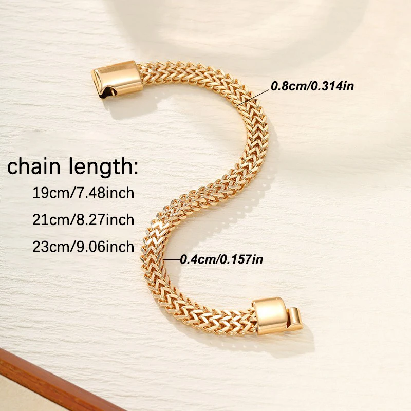 Men’s Hip-Hop Double-Layer Braided Stainless Steel Bracelet – Personalized Gift - Image 6