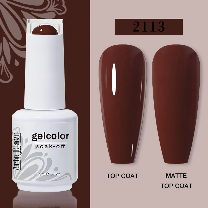 Arte Clavo 15ml Gel Nail Polish – 72 Color Soak-Off UV LED Varnish for Nail Art - Image 103