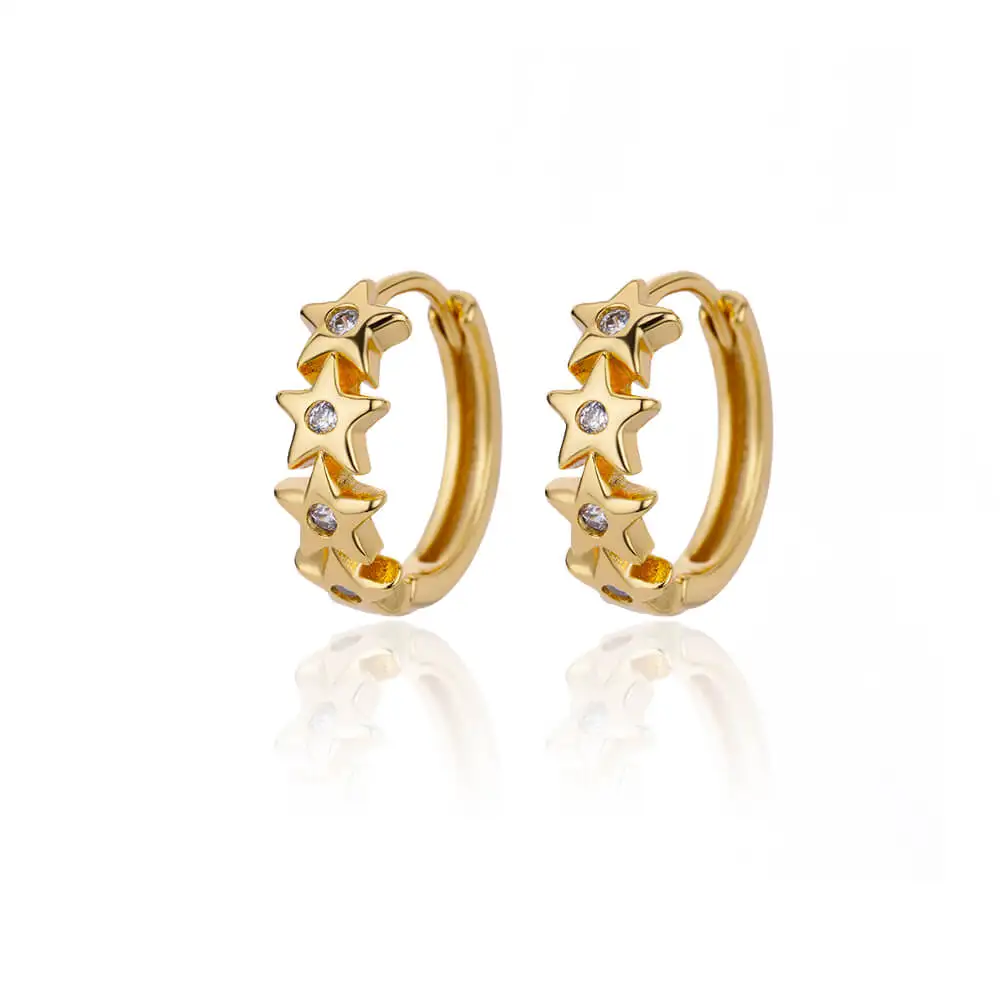 2024 Trending Zircon Colored Flower Hoop Earrings Stainless Steel Luxury Jewelry for Women - Image 15