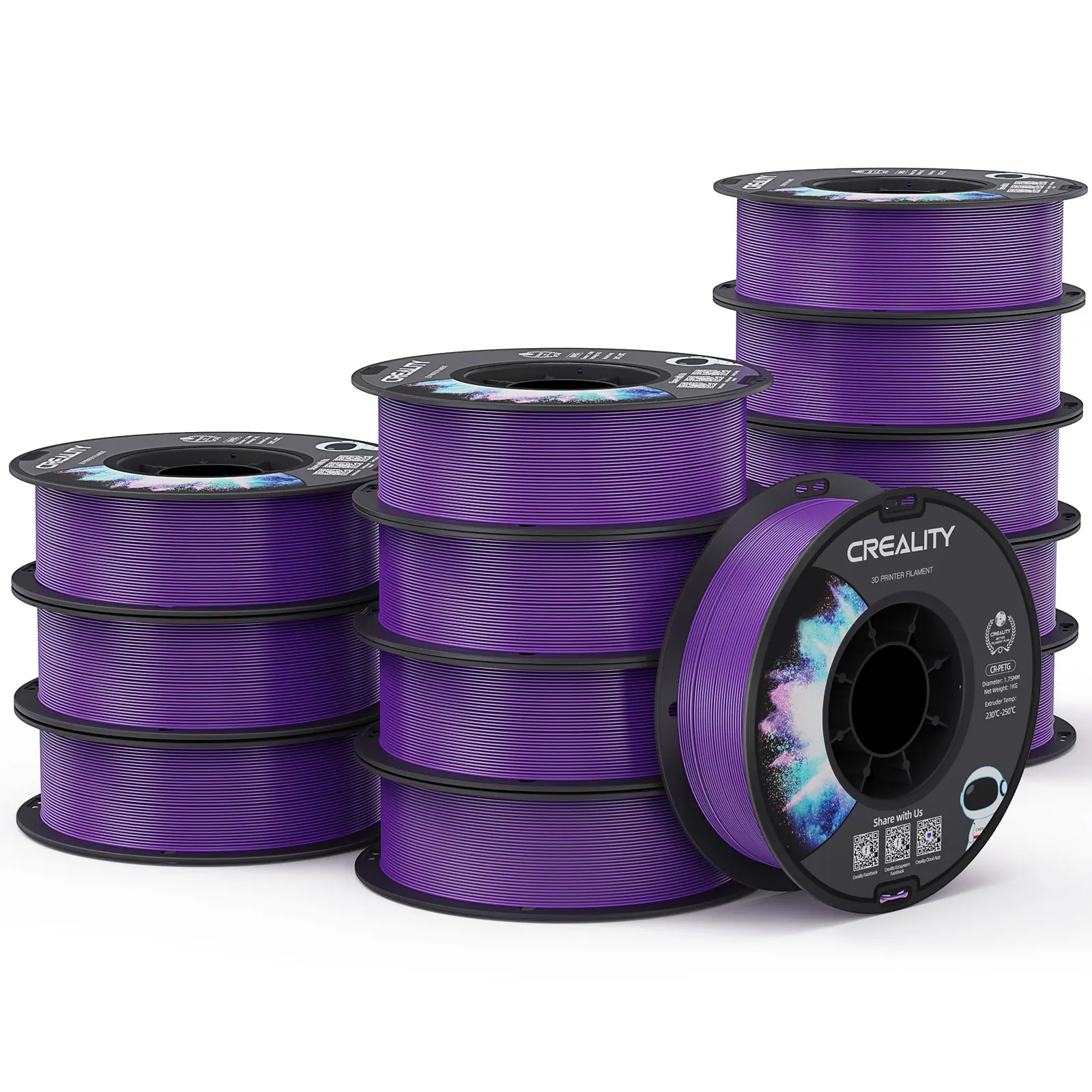 Creality PETG 3D Printer Filament 1.75mm 12 Rolls 1KG/roll Glossy Printing Filaments 3D Printer Materials High Temperature - Image 17