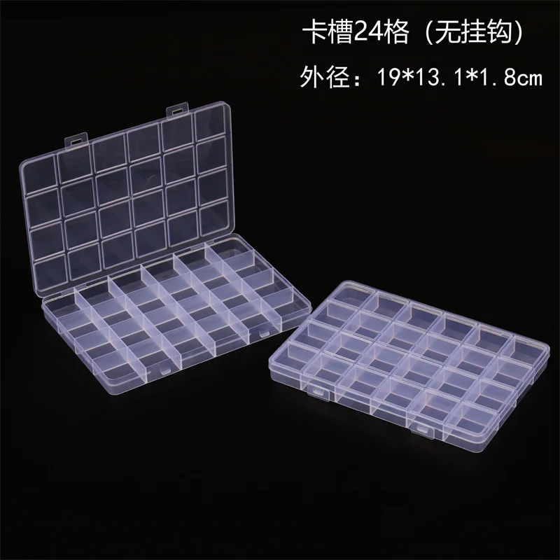 Jewelry Storage Box with 15/24/28 Grids – Transparent Plastic Organizer for Beads & Small Parts - Image 3