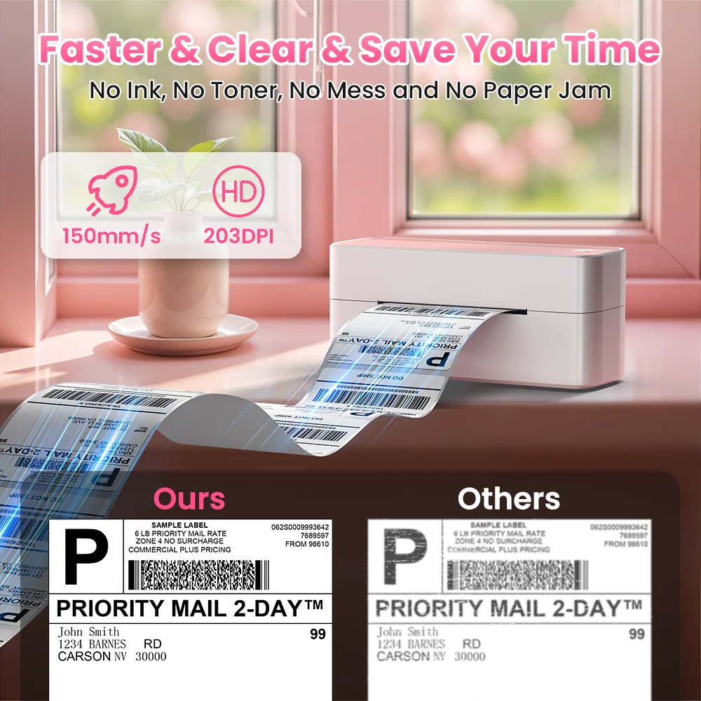 Phomemo 241 Bluetooth Thermal Label Printer Wireless Small Shipping Label Printer 4X6 Compatible with iPhone Android Mac Window - Image 5