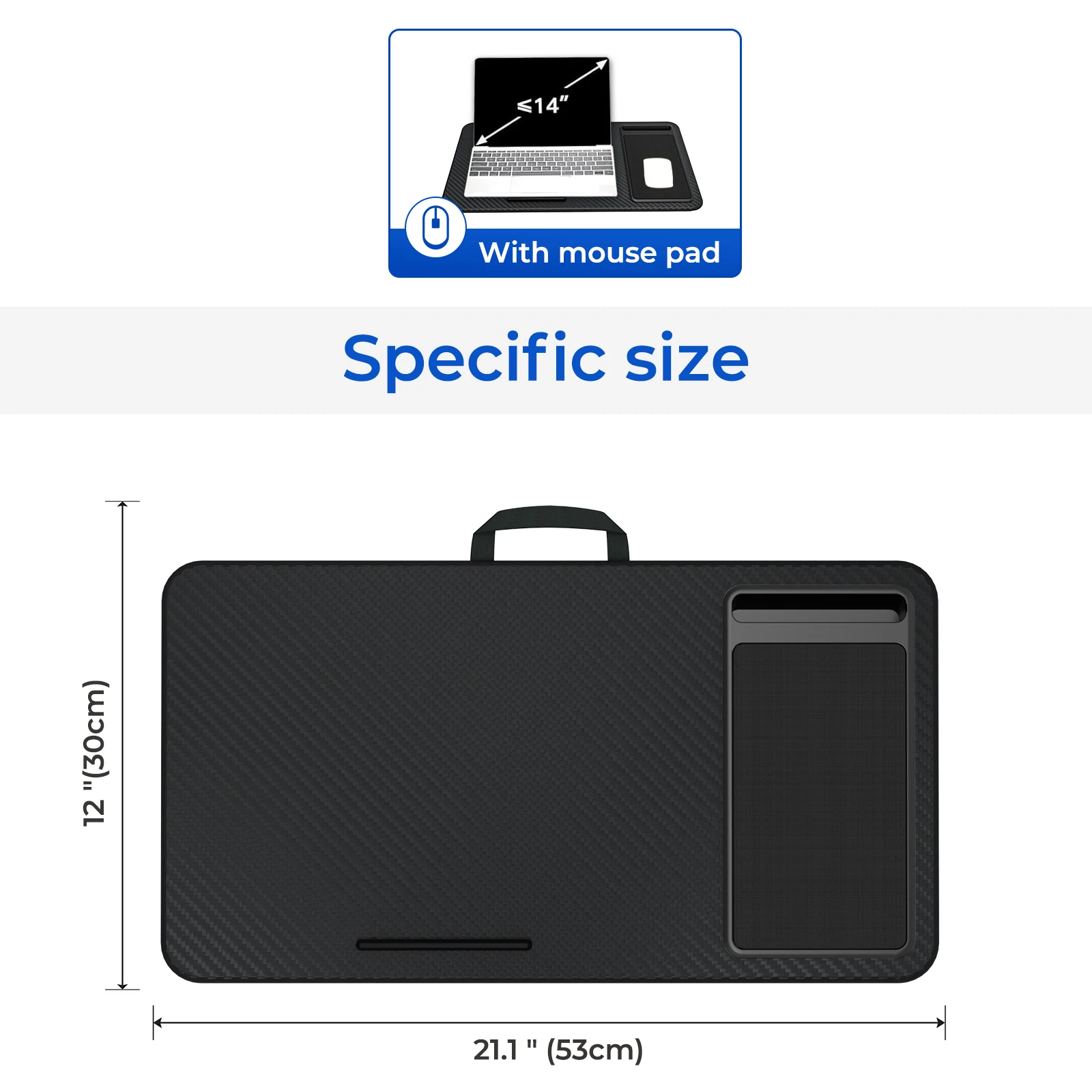 Lap Desk Home Office Pro Mouse Pad and Phone Holder 21.1x12inch Anti-Slip Strip PORTABLE LIGHTWEIGHT for Bed Sofa Couch Travel - Image 8