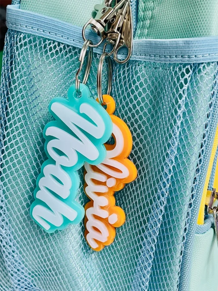 Wholesale Personalized Acrylic Name Keychain Custom Label Daily Accessories Christmas Gift - Image 4