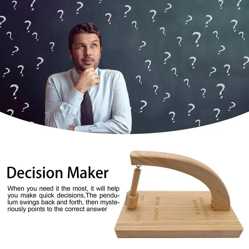 Decision Maker Creative Magnetic Decision Maker Swing The Pendulum Find Answers to Questions Perfect Prop for Handmade Wooden - Image 2