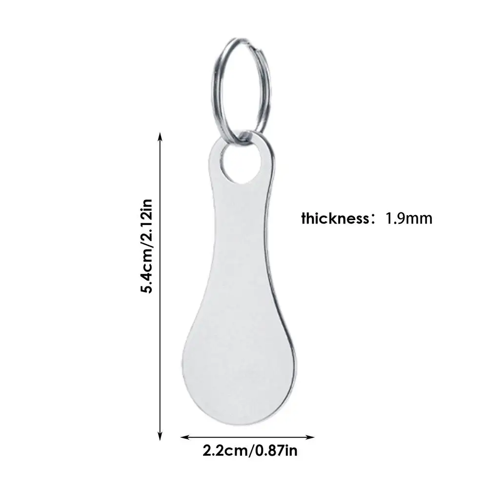 Stainless Steel Cart Tokens Trolley Unlock Release Key Cart Keychain Anti-Lost Key Ring Quarter Keychain For Shopping Trolley - Image 7