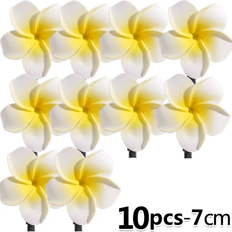 Plumeria Flower Hair Clips Women Girls Side Bangs Barrette Hawaiian Wedding Party Hairpins - Image 13