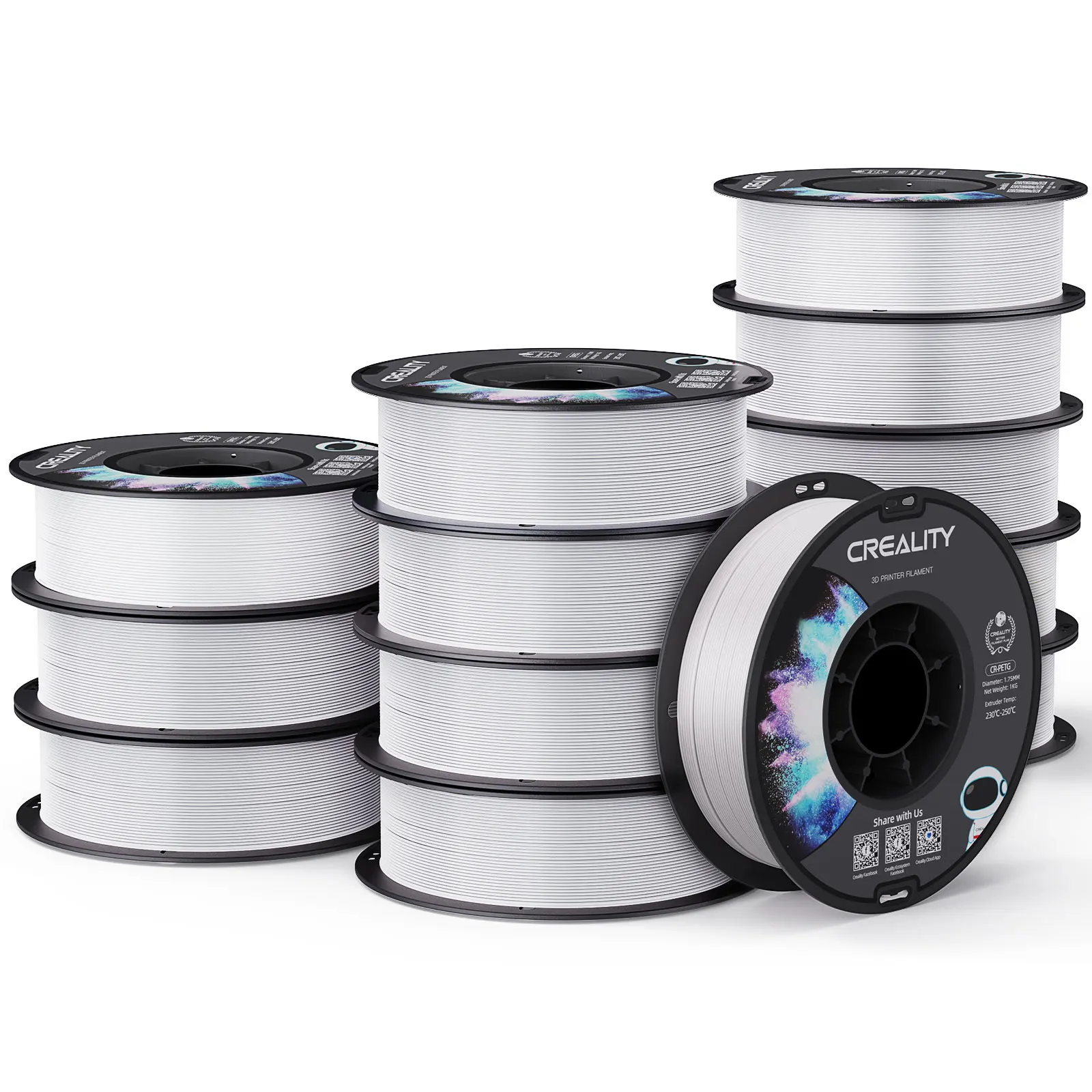 Creality PETG 3D Printer Filament 1.75mm 12 Rolls 1KG/roll Glossy Printing Filaments 3D Printer Materials High Temperature - Image 18