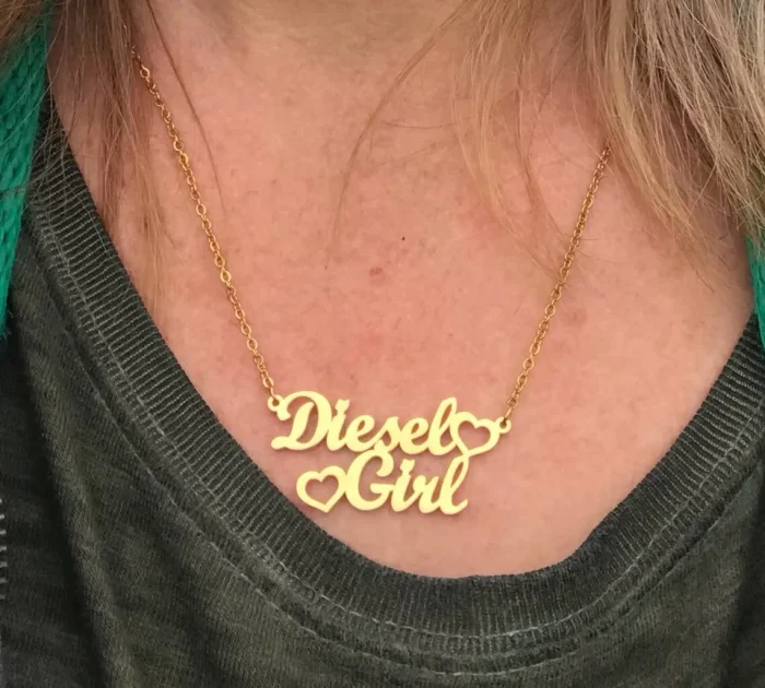 Personalized Gold Heart Name Necklace – Stainless Steel Double Pendant for Couples - Image 6