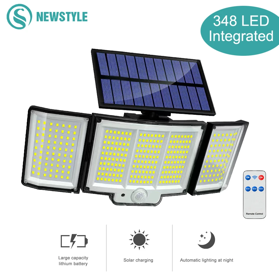 328/348 LED Solar Light – Super Bright Motion Sensor Wall Lamp IP65 Outdoor