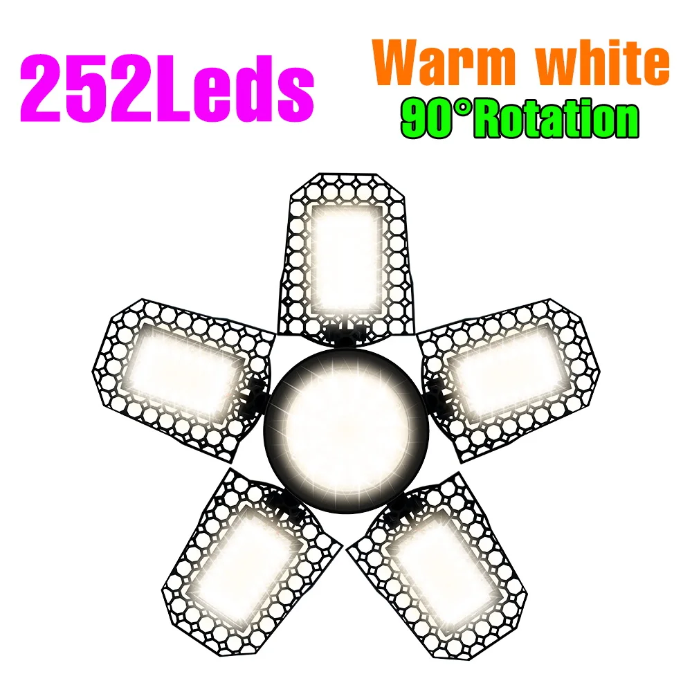 300W LED Garage Light – Deformable Folding Lamp for Workshop & Basement - Image 9