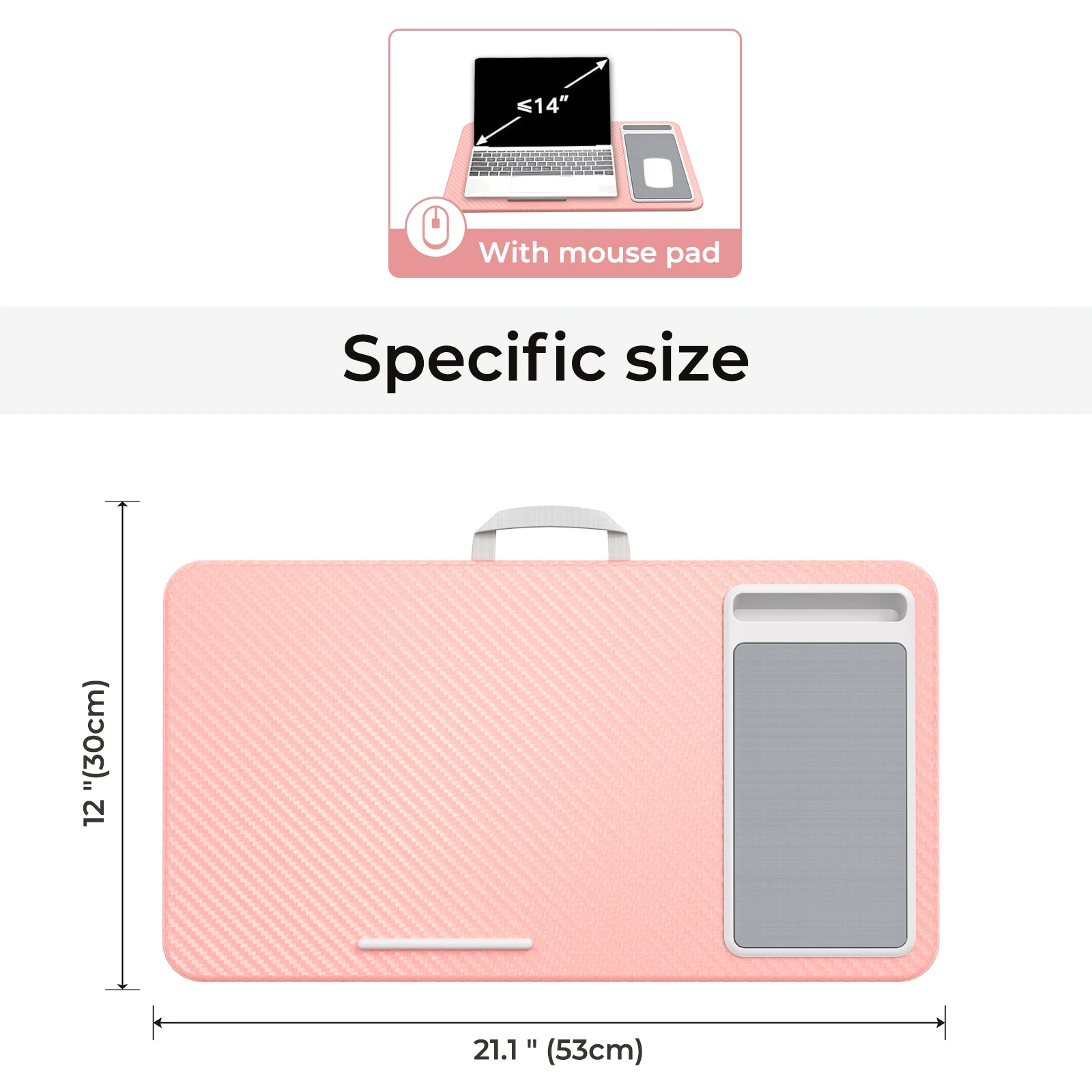 Lap Desk Home Office Pro Mouse Pad and Phone Holder 21.1x12inch Anti-Slip Strip PORTABLE LIGHTWEIGHT for Bed Sofa Couch Travel - Image 7