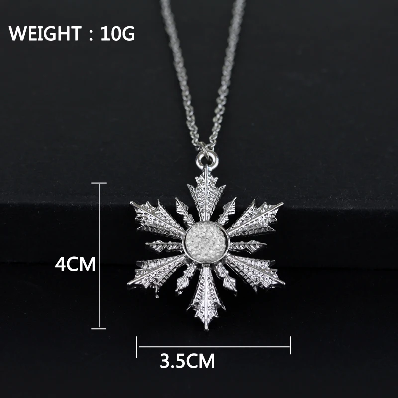 Once Upon A Time Snowflake Pendant Necklace – Elsa-Inspired Crystal Jewelry - Image 6