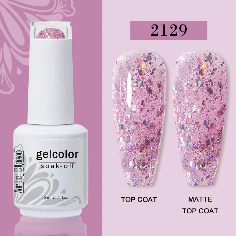 Arte Clavo 15ml Gel Nail Polish – 72 Color Soak-Off UV LED Varnish for Nail Art - Image 62