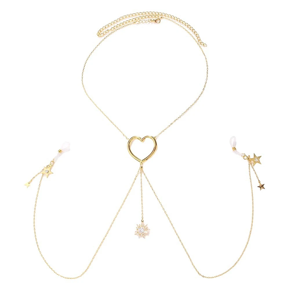 Stonefans Metal Heart Nipple Chain Harness Non-Piercing Festival Chest Jewelry for Women - Image 5