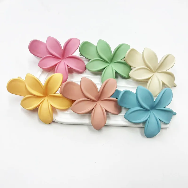 Fashion Frosted Plastic Flower Hair Clips Girls Hair Claw Duckbill No-Slip Barrettes Hairpins Accessories - Image 6