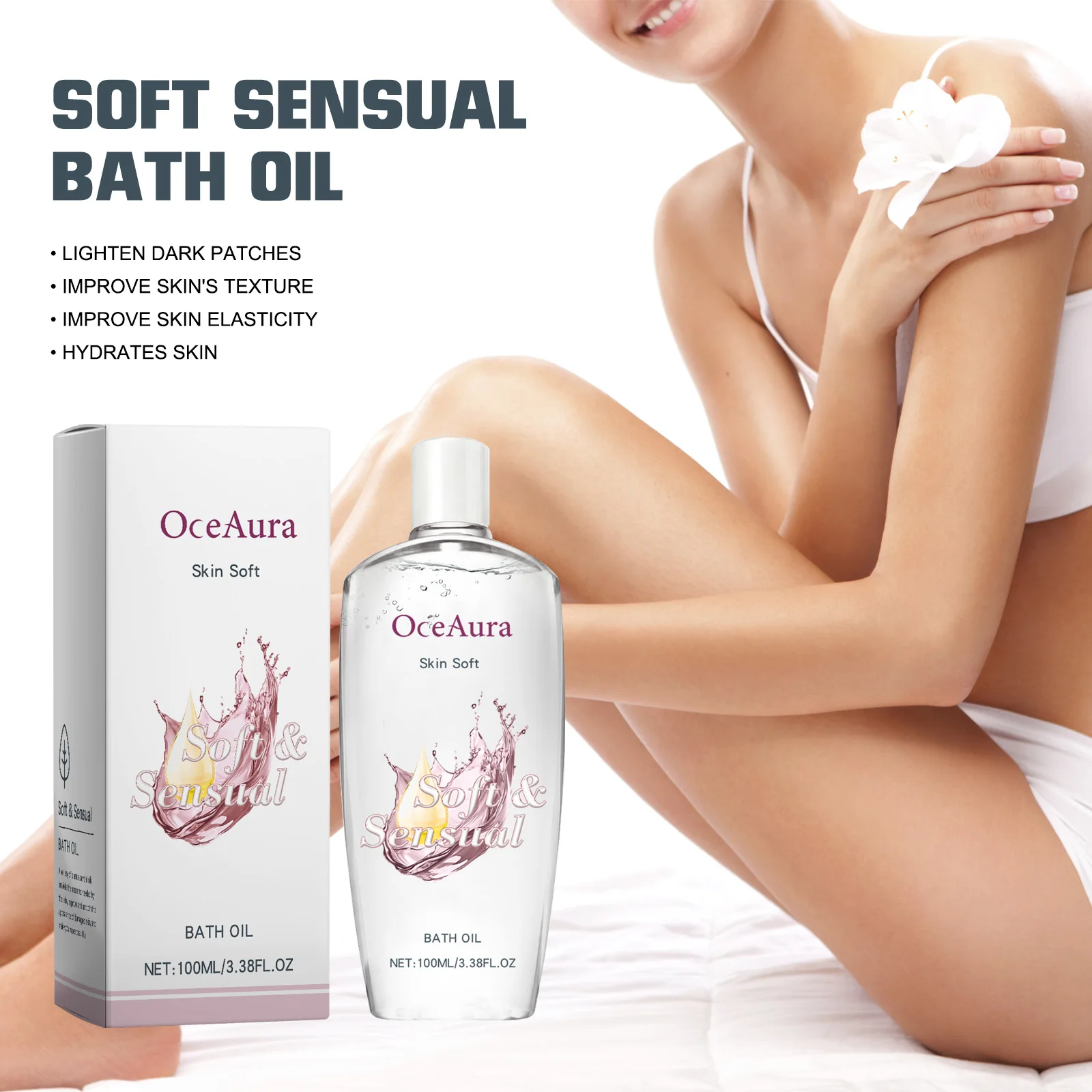 OceAura Body Moisturizing Oil 3.38oz – Deep Care for Dry Skin, Hydrating & Brightening - Image 4