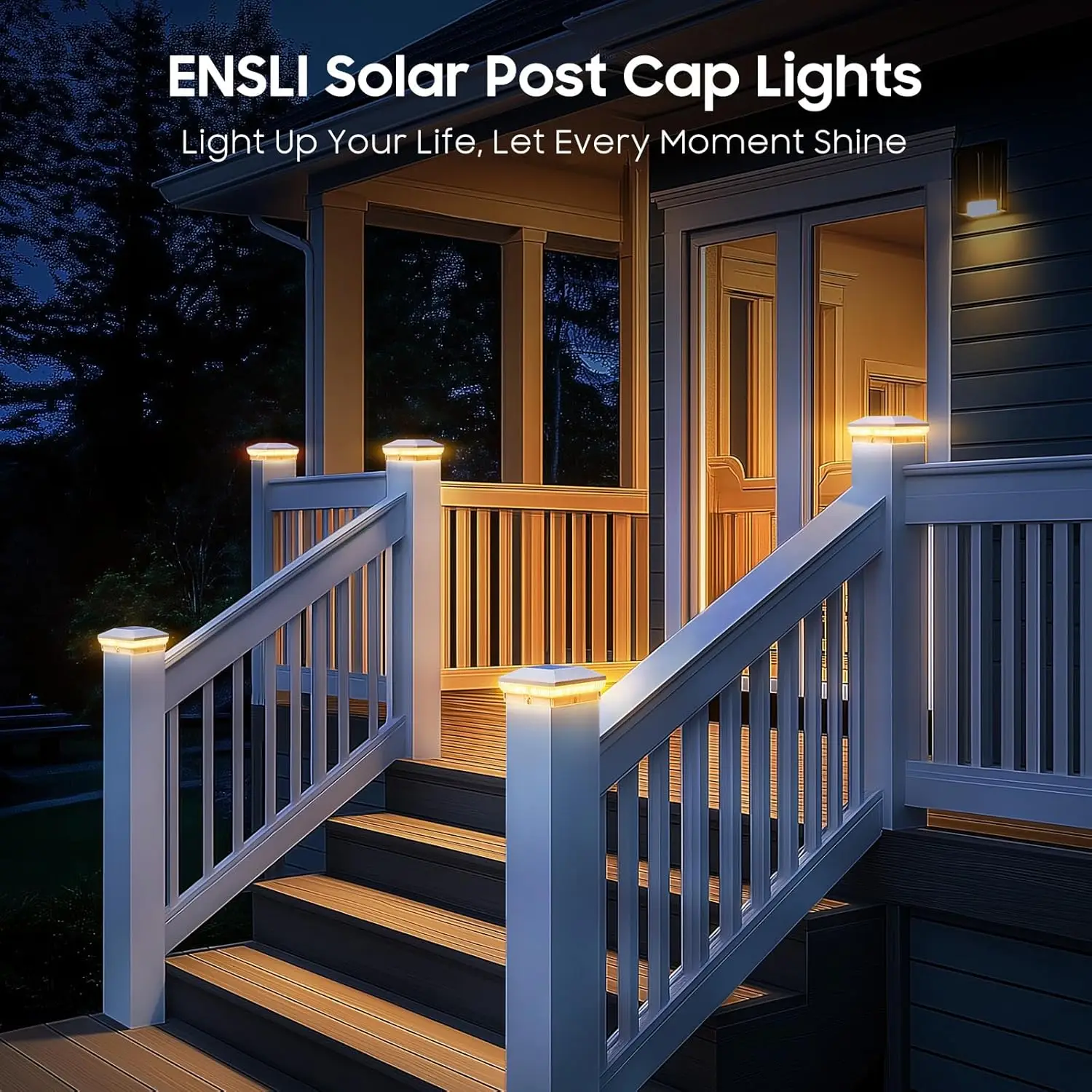6-Pack Solar Post Cap Lights – 40 LED 30 Lumen with 3 Modes for 4x4 Posts - Image 6