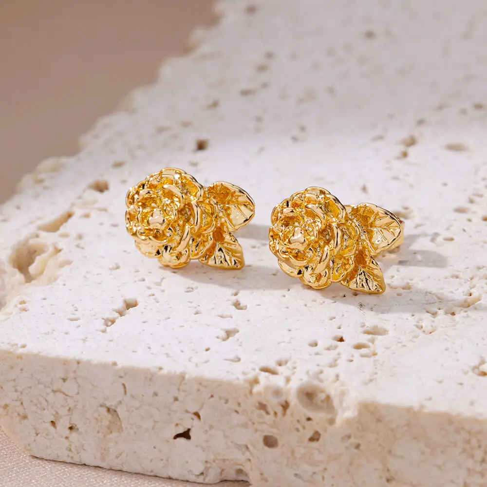 Stainless Steel Gold Hoop & Stud Earrings Set – Women's Aesthetic Jewelry - Image 12
