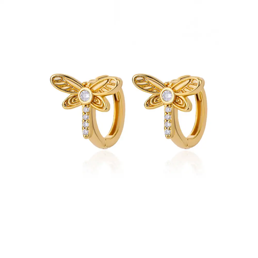 2024 Trending Zircon Colored Flower Hoop Earrings Stainless Steel Luxury Jewelry for Women - Image 19