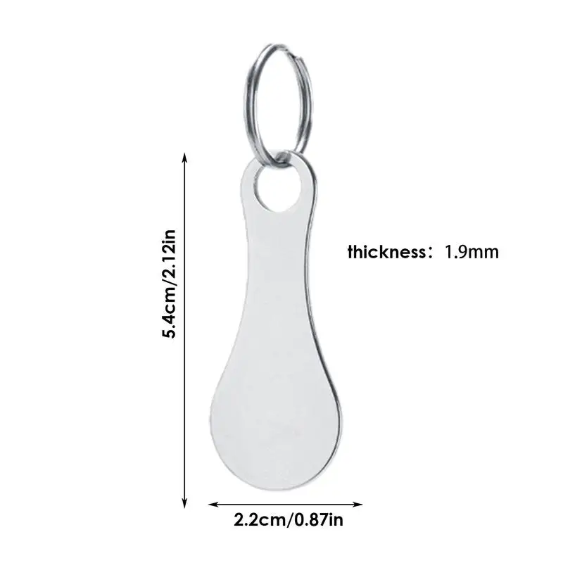 Stainless Steel Cart Tokens Trolley Unlock Release Key Cart Keychain Anti-Lost Key Ring Quarter Keychain For Shopping Trolley - Image 6