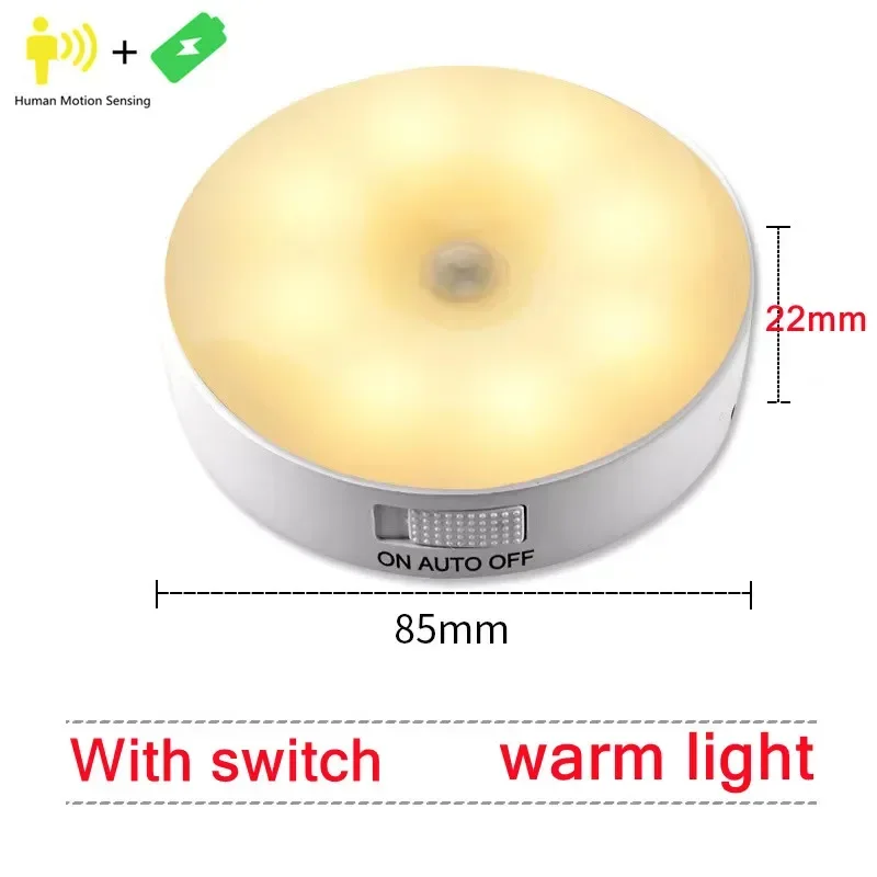LED Motion Sensor Night Light – USB Rechargeable Mini Lamp for Bedroom & Hallway - Image 8