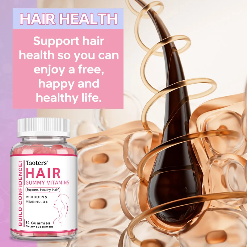 Hair Gummy Vitamins with Biotin – 60 Vegan, Sugar-Free Gummies for Strong, Healthy Hair - Image 2