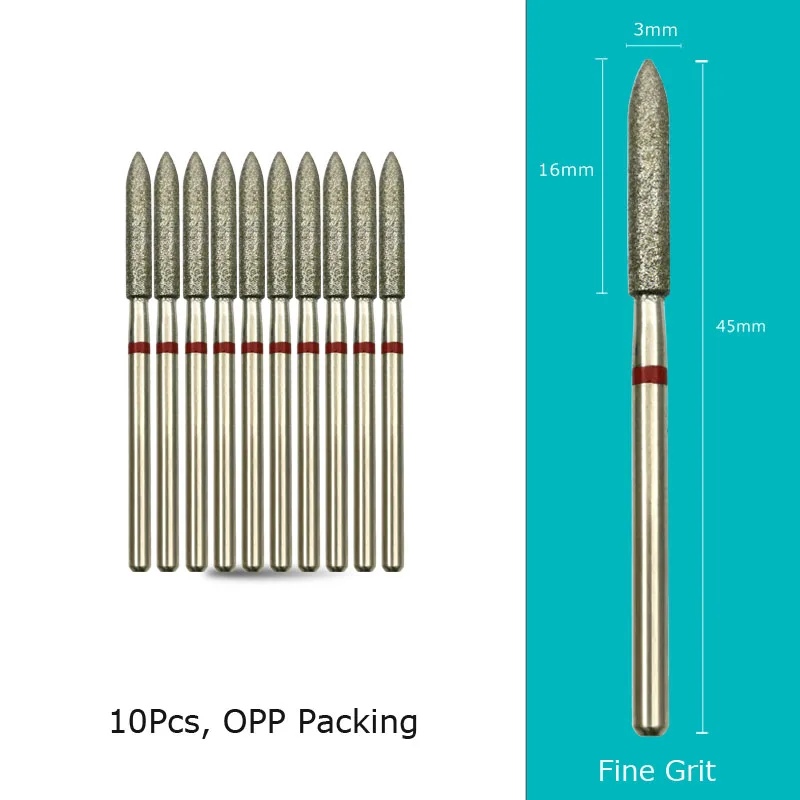 Diamond Nail Drill Bits 10‑Piece Set – 3/32″ Cuticle Burr for Manicure & Pedicure - Image 36