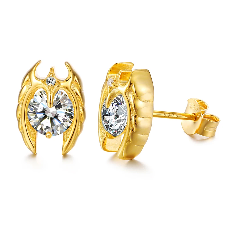 D VVS Moissanite Stud Earrings – S925 Silver, Platinum-Plated, Wedding Jewelry - Image 16