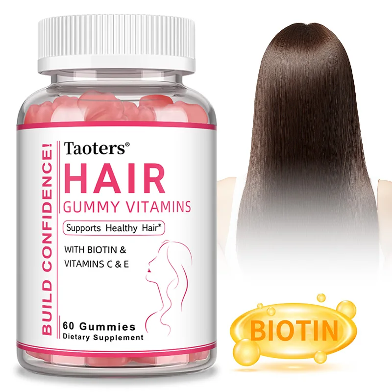 Hair Gummy Vitamins with Biotin – 60 Vegan, Sugar-Free Gummies for Strong, Healthy Hair