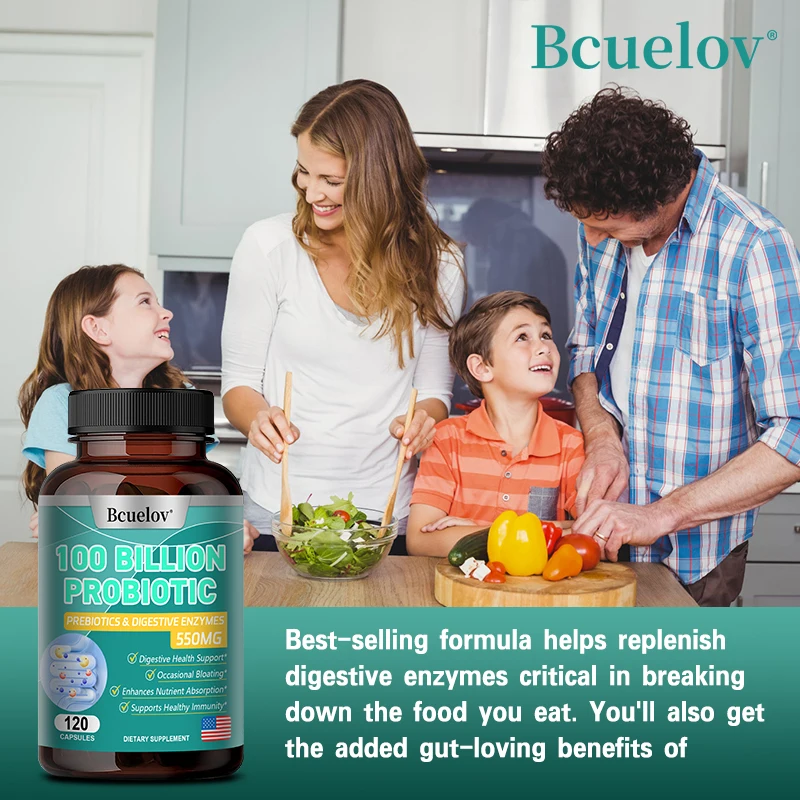 Bcuelov Synbiotic 120 Billion CFU – Probiotics & Prebiotics for Gut, Immunity - Image 4