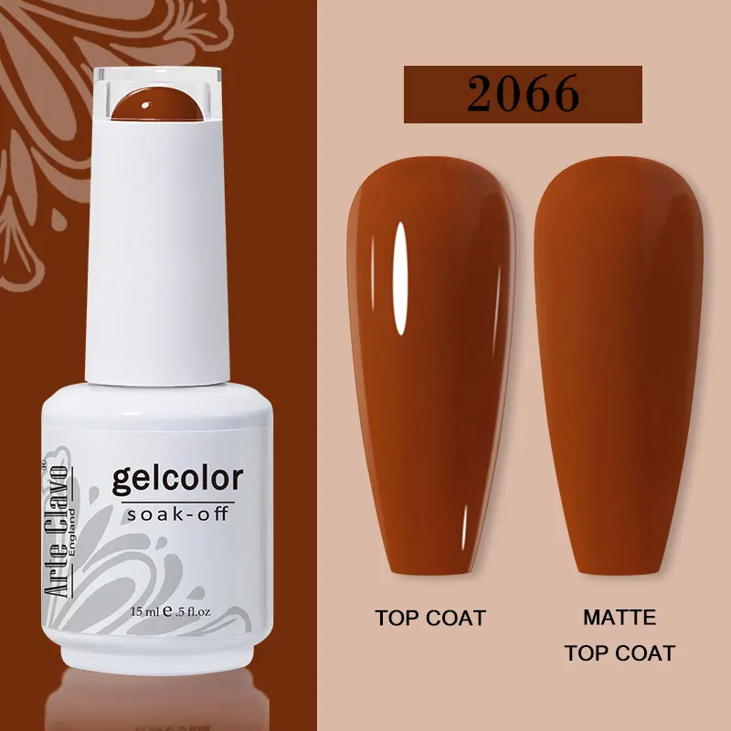 Arte Clavo 15ml Gel Nail Polish – 72 Color Soak-Off UV LED Varnish for Nail Art - Image 91