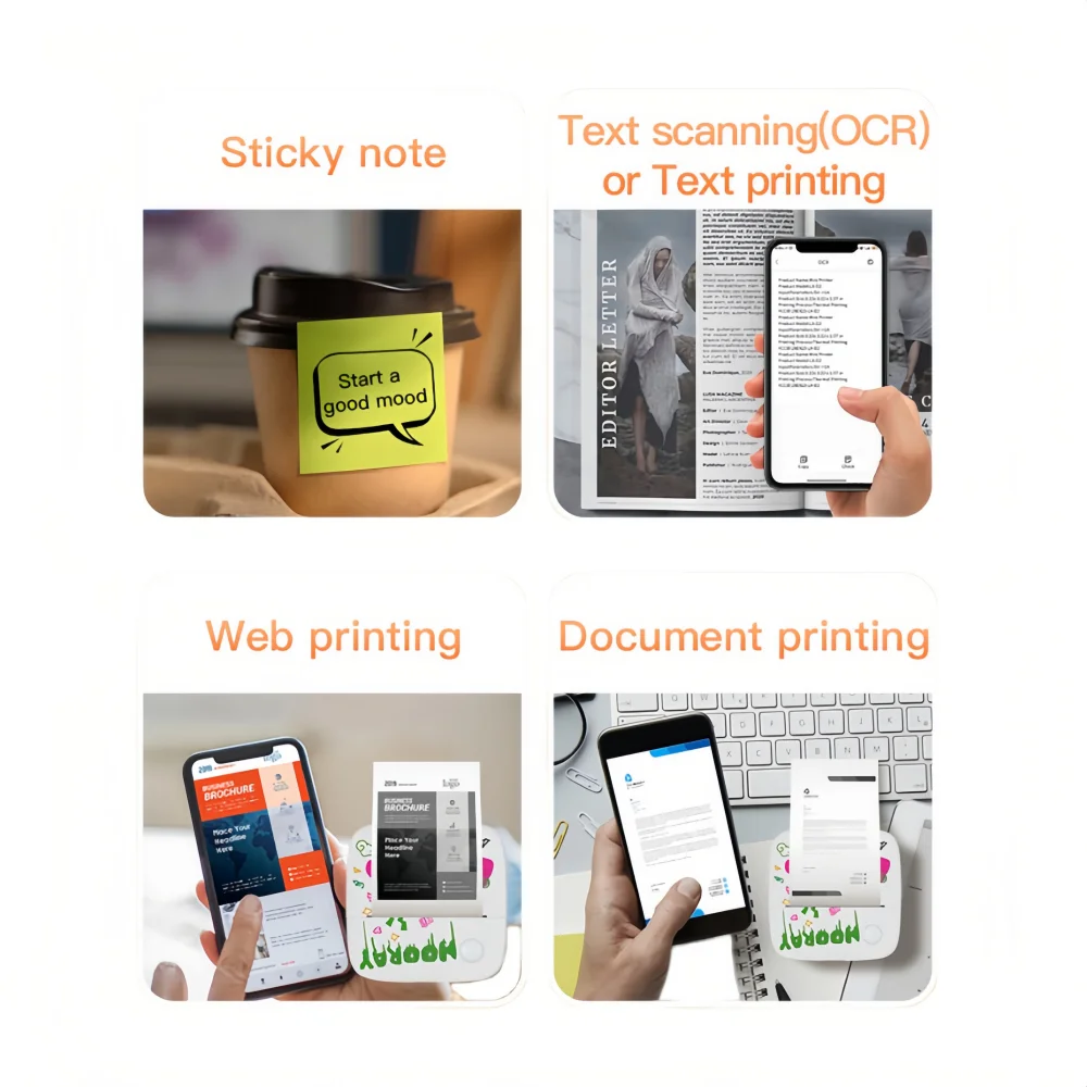 D2 D3 Error Printing Machine Portable Printer Thermal Paper Labels Maker Kids Toys Gifts Mini Printers for Photo Printing - Image 6